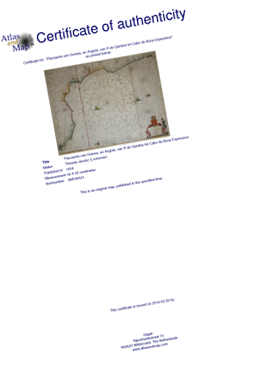 the certificate of Authenticity which we provide with this map you get a certificata of authenticity with this map