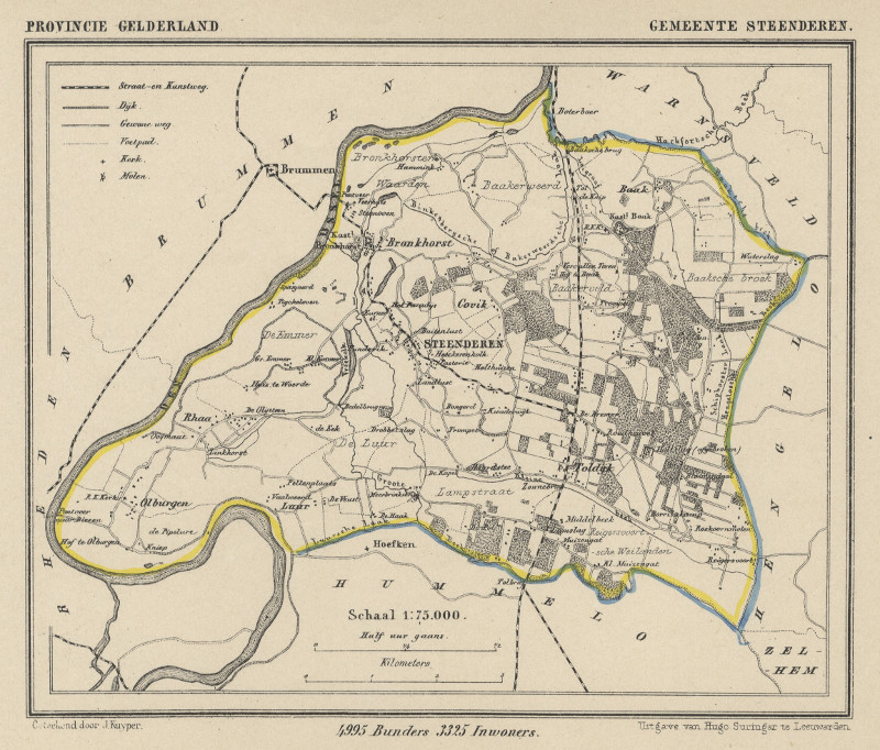 image of map communityplan Steenderen by Kuyper (Kuijper) Steenderen by Kuyper (Kuijper)