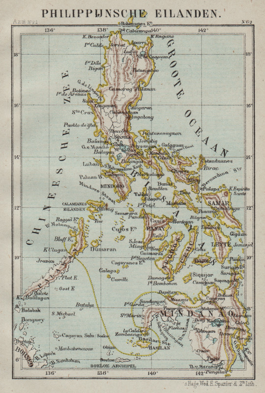map Philippijnsche Eilanden by Kuyper (Kuijper)