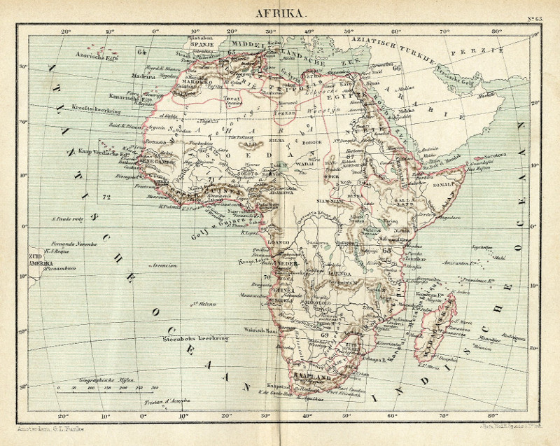 image of map Afrika by J.Kuyper Afrika by J.Kuyper