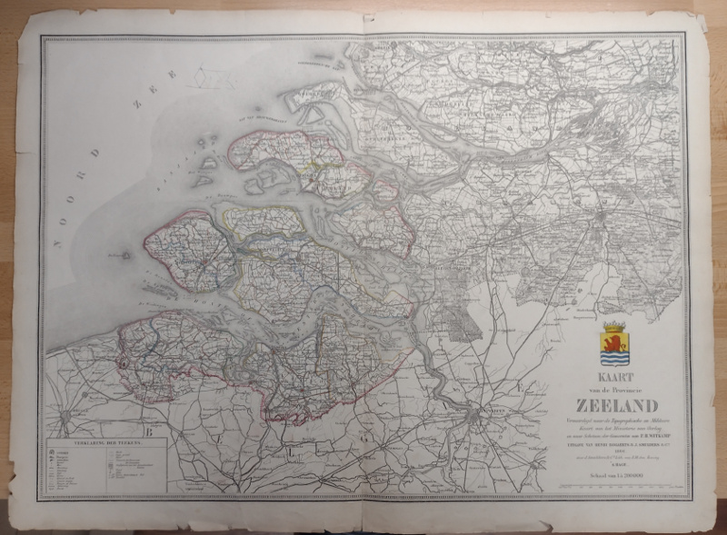 Kaart van de Provincie Zeeland  by P.H. Witkamp, J. Smulders