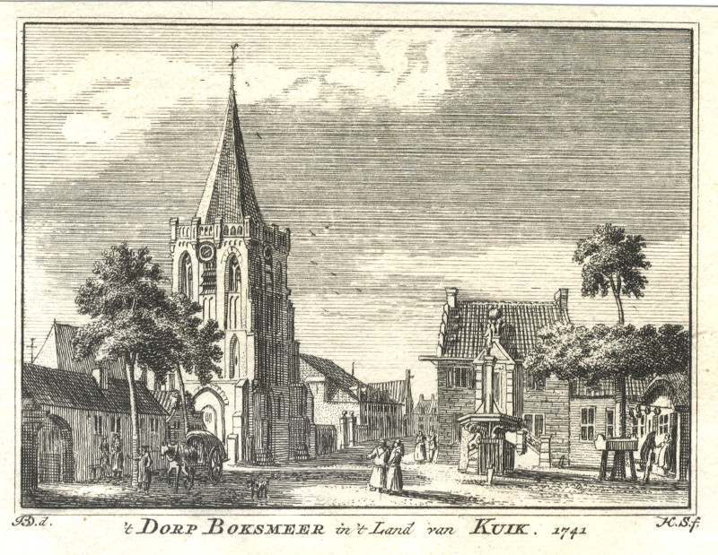 ´t Dorp Boksmeer in ´t land van Kuik, 1741 by H. Spilman, J. de Beijer