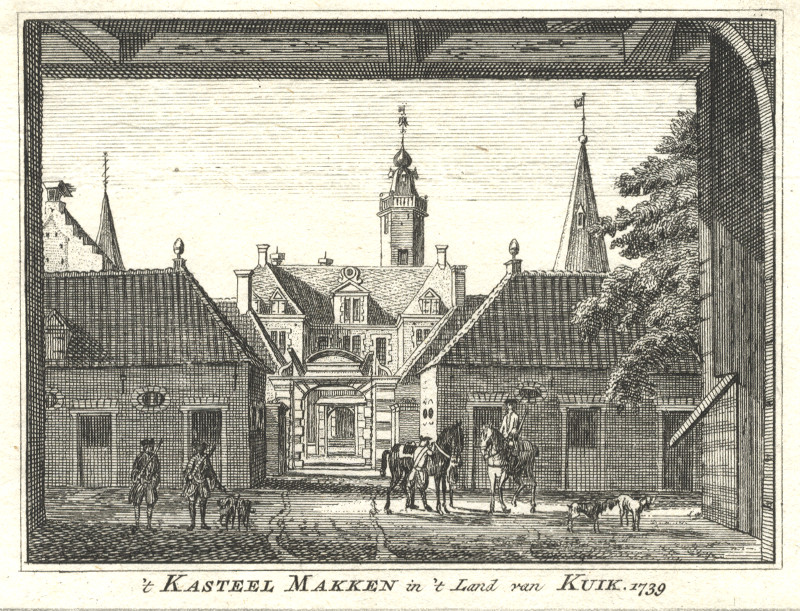 ´t Kasteel Makken in ´t Land van Kuik;  1739 by H. Spilman, J. de Beijer