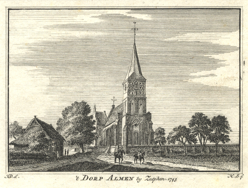 ´t Dorp Almen by Zutphen. 1743 by H. Spilman, J. de Beijer