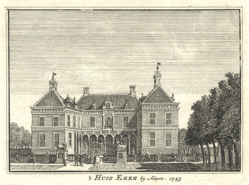´t Huis Eeze by Almen. 1743 by H. Spilman, J. de Beijer