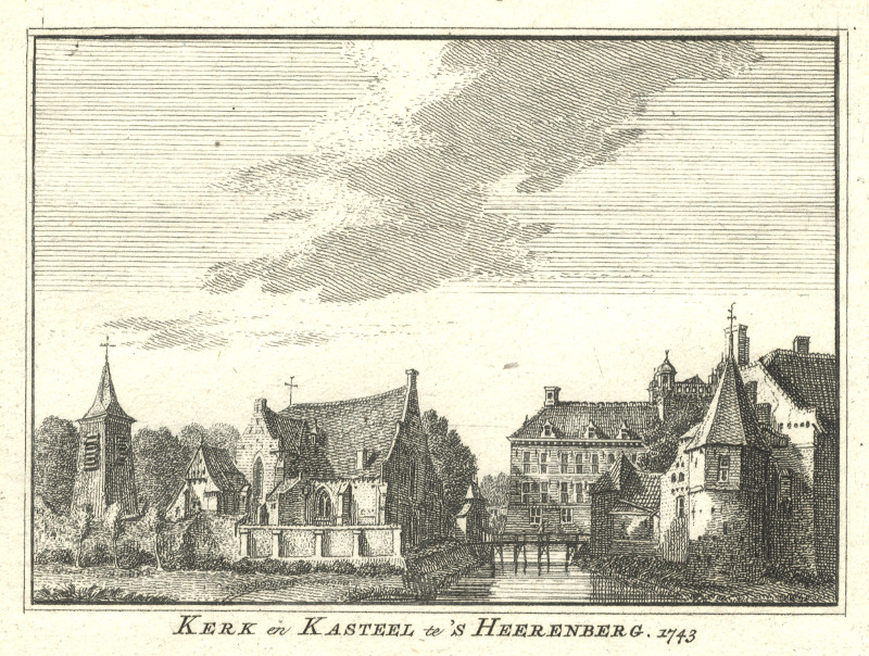 Kerk en Kasteel te ´s Heerenberg 1743 by H. Spilman, J. de Beijer