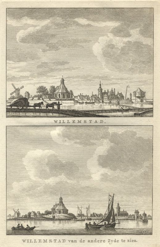 view Willemstad; Willemstad van de andere Zyde te zien by C. Pronk