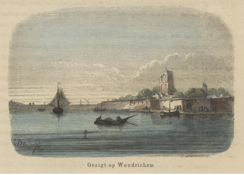 Gezigt op Woudrichem by E. Vermorcken