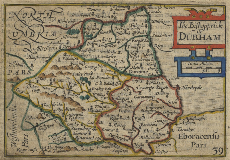 The Bishopprick of Durham by Pieter van der Keere