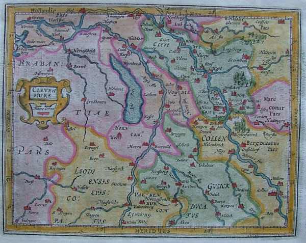 map Cleve et Murs by Jodocus Hondius, Gerard Mercator