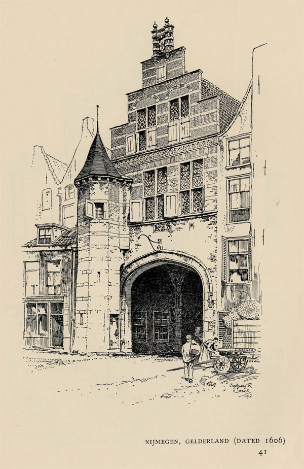Nim�gue --- Porche de la Grande �glise by Albert Robida