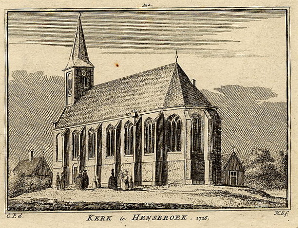 Kerk te Hensbroek 1726 by H. Spilman en C. Pronk