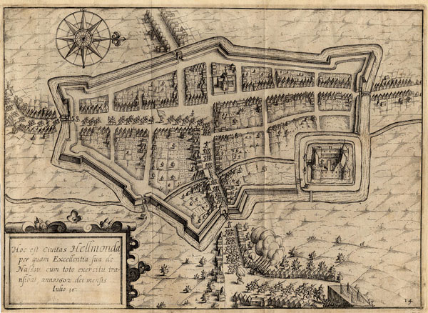 plan Hoc est Civitas Hellmonda by Lambert Cornelisz, Ludovico Guicciardini