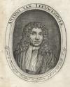 gravure Antoni van Leeuwenhoek, Lid van de Koninglyke societeyt in London, geboren tot Delft Anno 1632