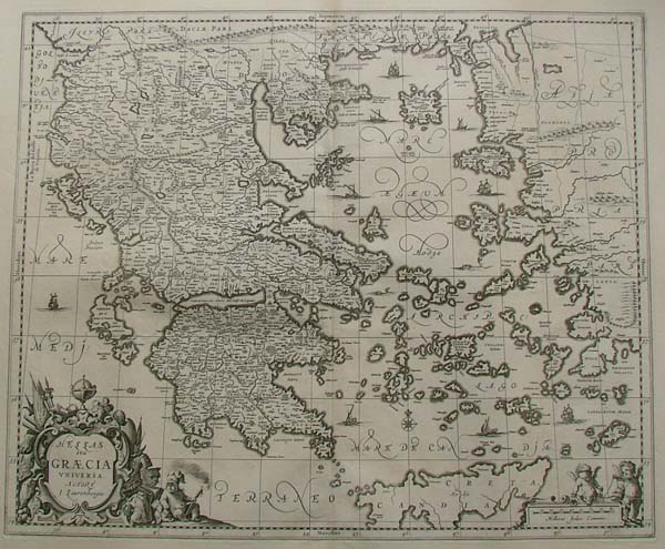 map Hellas seu Graecia universa by Laurenberg, S