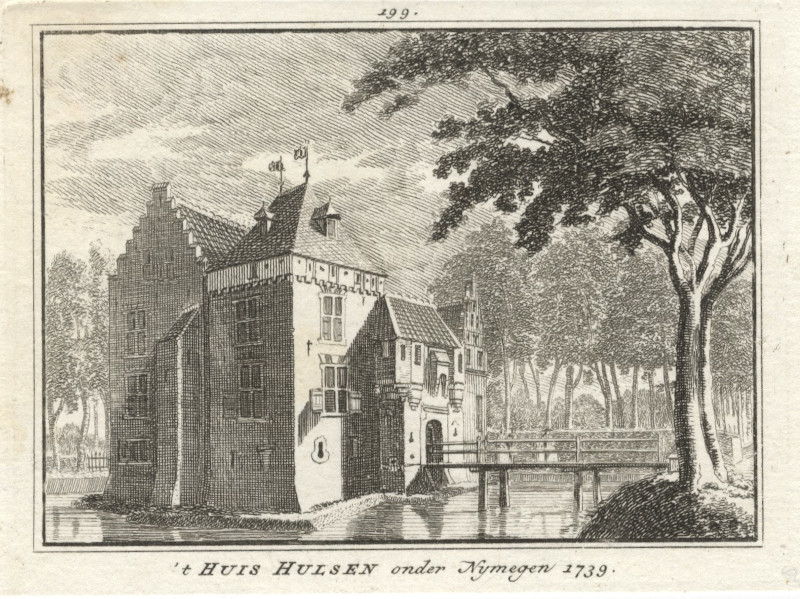 ´t Huis Hulsen onder Nymegen 1739 by H. Spilman, C. Pronk