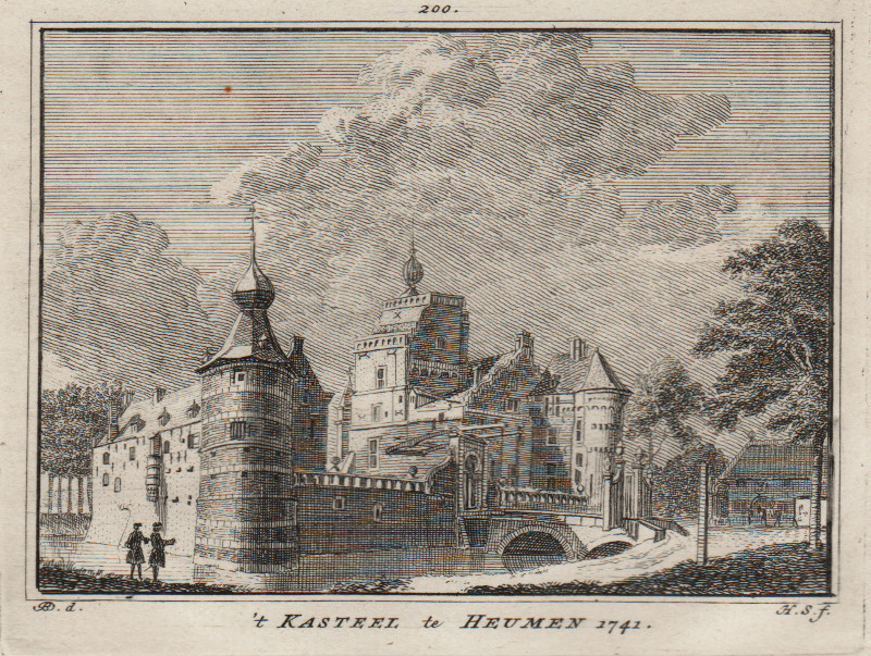 ´t Kasteel te Heumen 1741 by H. Spilman, C. Pronk