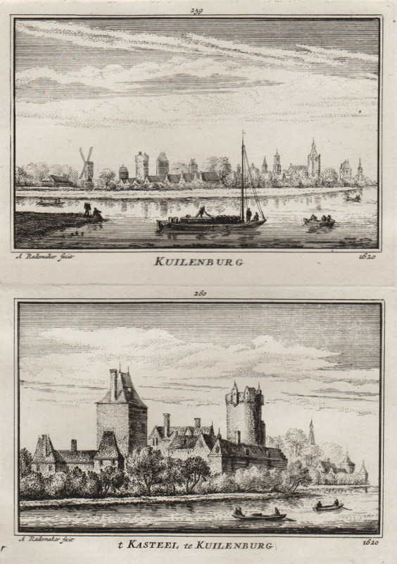 view Kuilenburg 1620; ´t Kasteel te Kuilenburg 1620 by A. Rademaker
