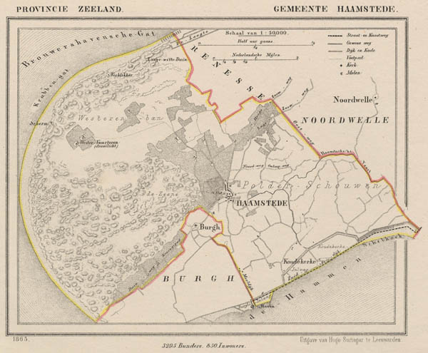 map communityplan Gemeente Haamstede by J kuyper