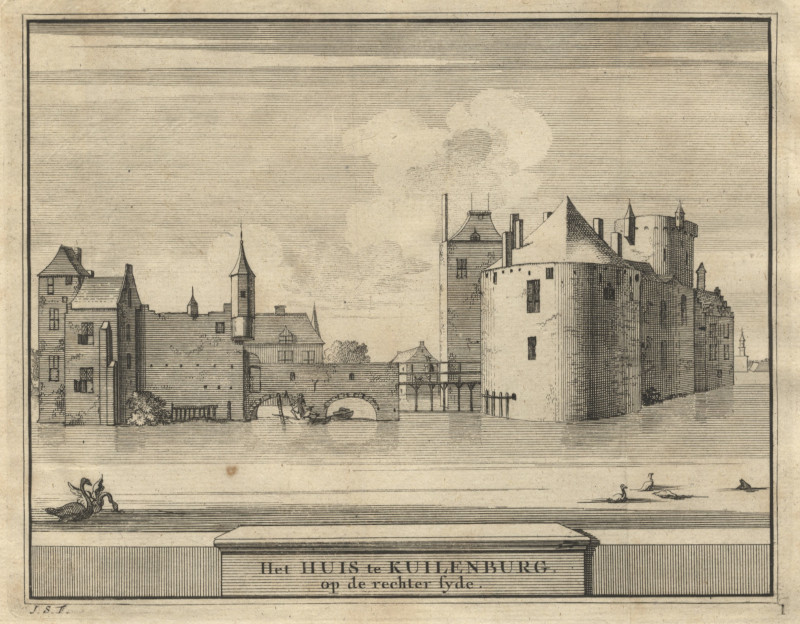 Het Huis te Kuilenburg, op de rechter syde by J. Schijnvoet, naar R. Roghman