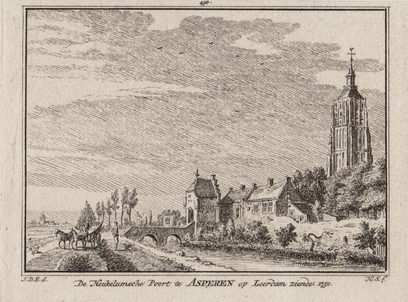 De Heukelumsche Poort te Asperen op Leerdam Ziende by H. Spilman, J. de Beijer