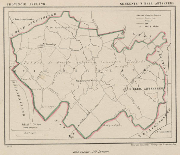 map communityplan Gemeente ´S Heer Abtskerke by J kuyper