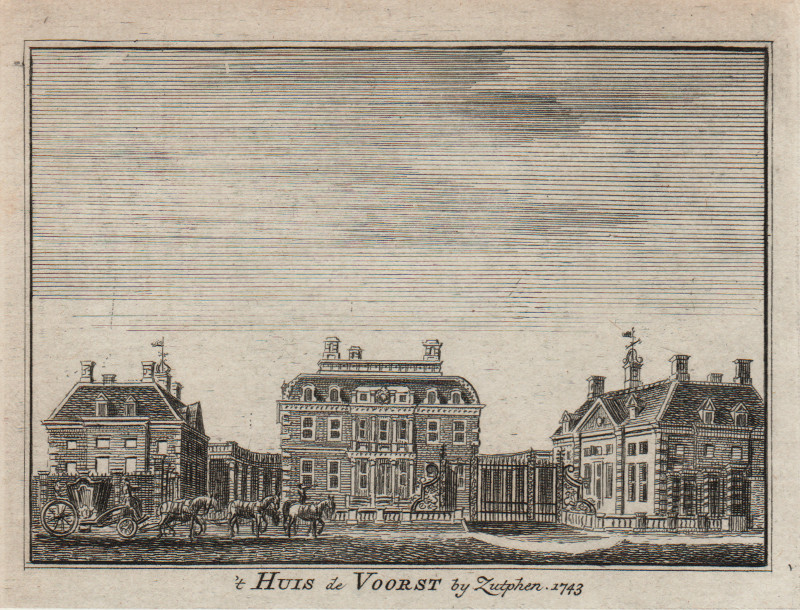 ´t Huis de Voorst by Zutphen 1743 by H. Spilman