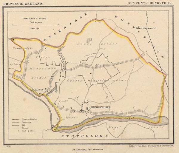 map communityplan Gemeente Hengstdijk by J kuyper