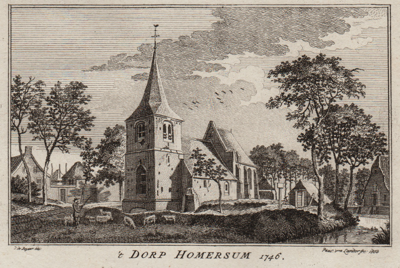 ´t Dorp Hommersum 1746 by Paul van Liender, Jan de Beijer