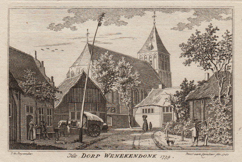 Het Dorp Wenekendonk 1739 by Paul van Liender, Jan de Beijer