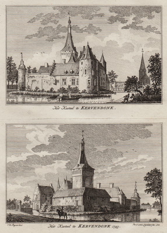 view Het Kasteel te Kervendonk 1743 by Paul van Liender, Jan de Beijer