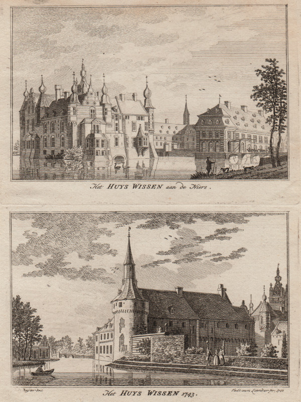 view Het Huys Wissen aan de Niers, Het Huys Wissen 1743 by Paul van Liender, Jan de Beijer