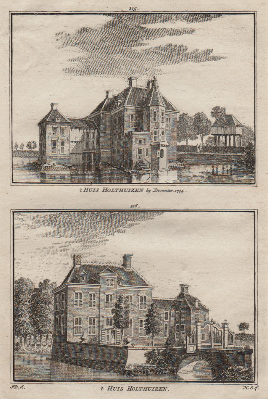 view ´t Huis Holthuizen by Deventer 1744; ´t Huis Holthuizen by H. Spilman, J. de Beijer