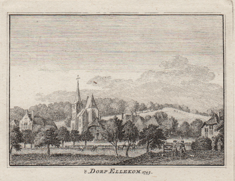 ´t Dorp Ellekom 1743 by H. Spilman, J. de Beijer