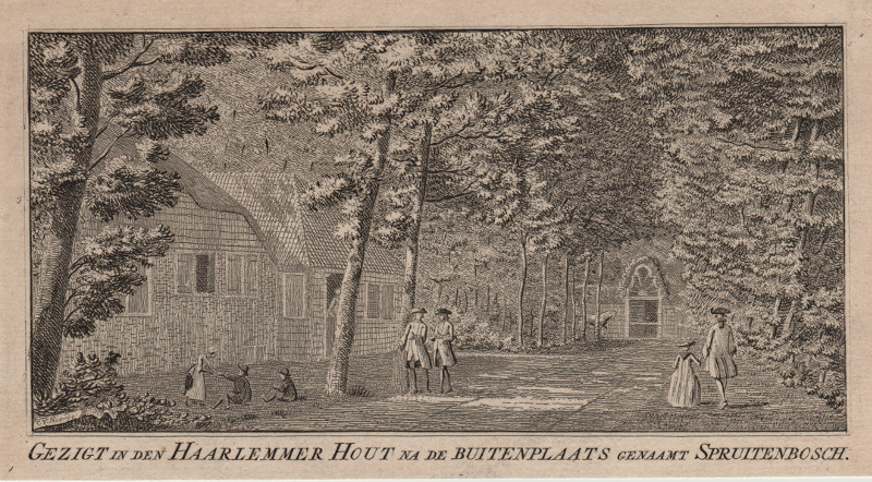 Gezigt in den Haarlemmer Hout na de Buitenplaats genaamt Spruitenbosch by C. van Noorde