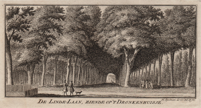 De Linde-Laan, ziende op ´t Dronkenhuisje by H. Spilman