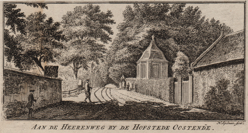 Aan de Heerenweg by de Hofstede Oostende  by H. Spilman
