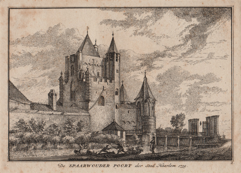 De Spaarwouder Poort der Stad Haarlem 1739 by H. Spilman