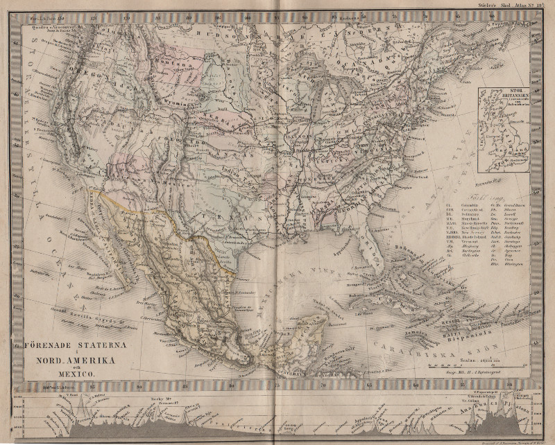 Förenade Staterna i Nord-Amerika och Mexico by Stieler