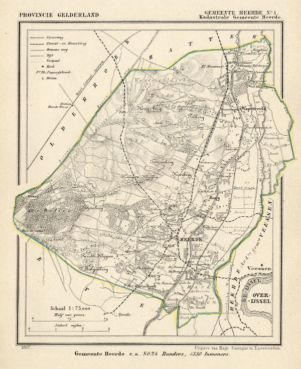 map communityplan Heerde (Kad gem Heerde) by Kuyper (Kuijper)