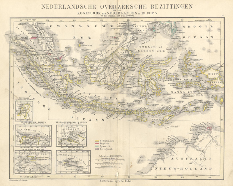 Nederlandsche Overzeesche Bezittingen met het Koningrijk der Nederlanden in Europa by L.J.C. Ludolph