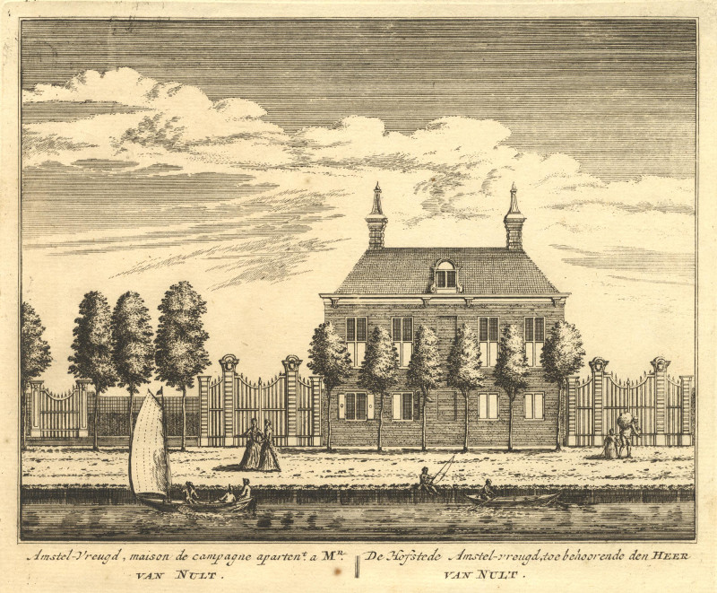 De Hofstede Amstel-vreugd, toe behoorende den Heer van Nult by A. Rademaker