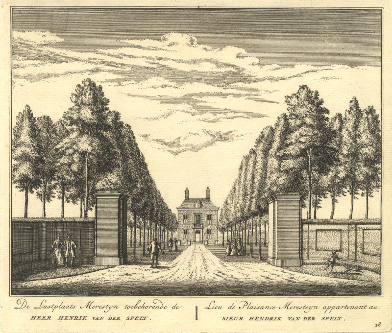 De Lustplaats Merestyn toebehorende de Heer Henrik van der Spelt by A. Rademaker