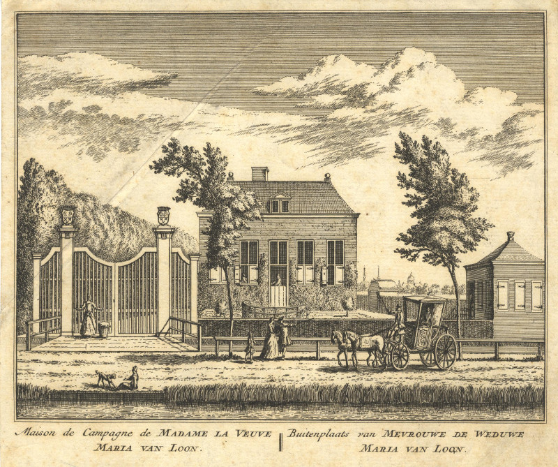 Buitenplaats van Mevrouwe de Weduwe Maria van Loon by A. Rademaker