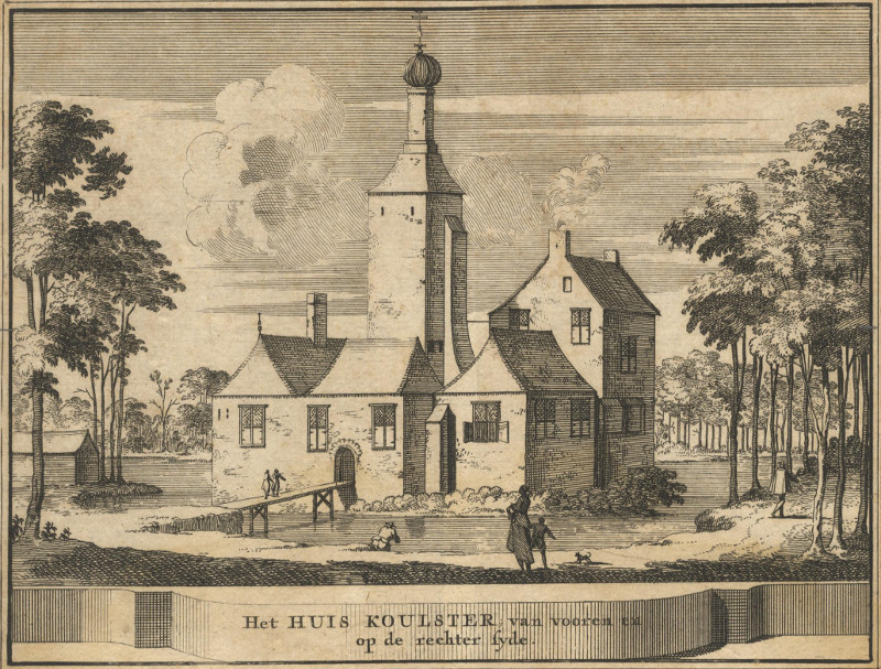 Het Huis Koulster, van vooren en op de rechter syde by J. Schijnvoet, naar R. Roghman