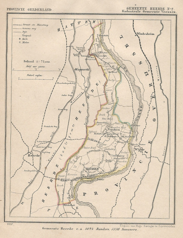 map communityplan Heerde (Kad gem Veessen) by Kuyper (Kuijper)