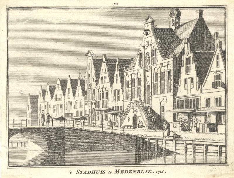 ´t Stadhuis te Medenblik 1726 by H. Spilman, C. Pronk