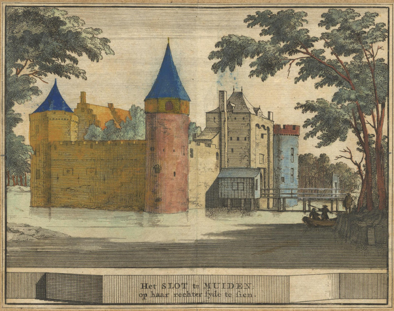 Het Slot te Muiden op haar rechter syde te sien by J. Schijnvoet, naar R. Roghman