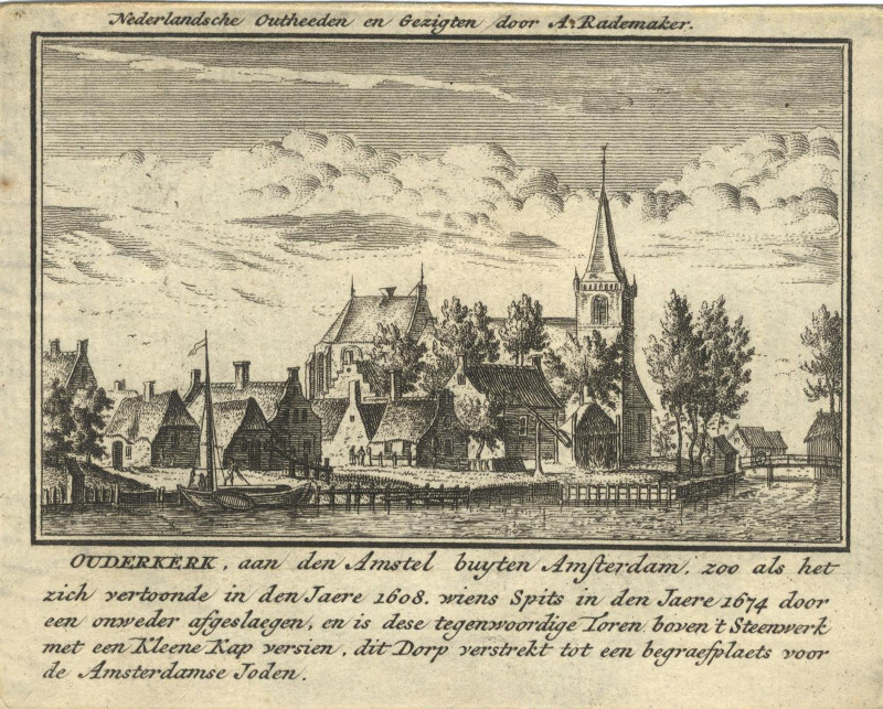 Ouderkerk, aan den Amstel buyten Amsterdam, zoo als het zich vertoonde in den Jaere 1608 by A. Rademaker