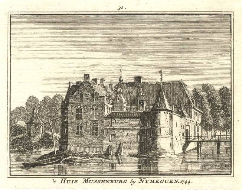 ´t Huis Mussenburg by Nymeguen. 1744 by H. Spilman, J. de Beijer